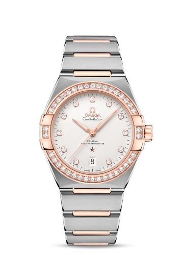 Omega Constellation Master Chronometer 39 Stainless Steel / Sedna - Diamond / Silver / Bracelet